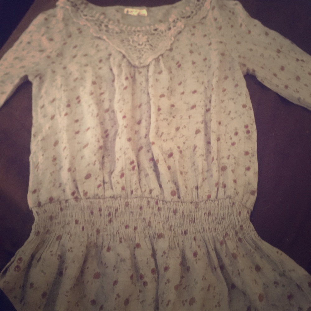 Anthropologie edge design by mine floral blouse